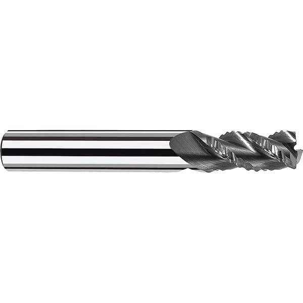 Fraisa - 3/8" Diam, 1" LOC, 3 Flute Solid Carbide Roughing Square End Mill - Eagle Tool & Supply