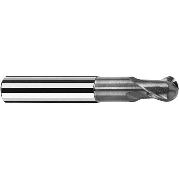 Fraisa - 12mm Diam, 13mm LOC, 2 Flute Solid Carbide Ball End Mill - Eagle Tool & Supply