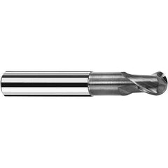 Fraisa - 12mm Diam, 13mm LOC, 2 Flute Solid Carbide Ball End Mill - Eagle Tool & Supply