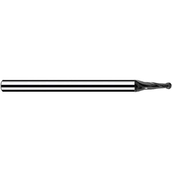 Fraisa - 0.5mm Diam, 1.5mm LOC, 2 Flute Solid Carbide Ball End Mill - Eagle Tool & Supply