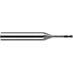 Fraisa - 4mm Diam 2 Flute Solid Carbide 0.5mm Corner Radius End Mill - Eagle Tool & Supply