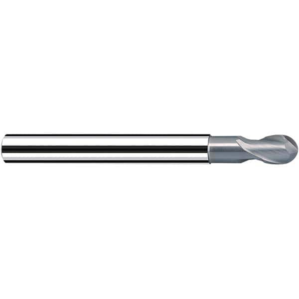 Fraisa - 12mm Diam, 13mm LOC, 2 Flute Solid Carbide Ball End Mill - Eagle Tool & Supply