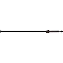Fraisa - 0.5mm Diam, 0.5mm LOC, 2 Flute Solid Carbide Ball End Mill - Exact Industrial Supply