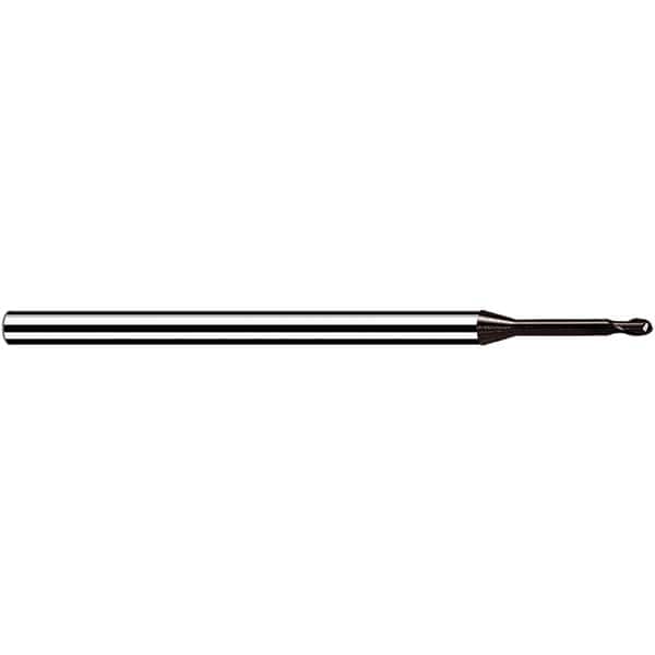 Fraisa - 1.2mm Diam, 1.44mm LOC, 2 Flute Solid Carbide Ball End Mill - Eagle Tool & Supply