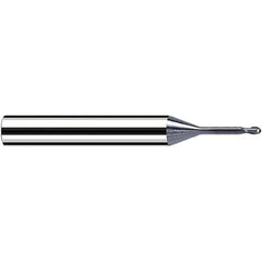 Fraisa - 0.2mm Diam, 0.2mm LOC, 2 Flute Solid Carbide Ball End Mill - Eagle Tool & Supply