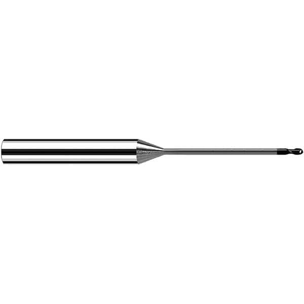 Fraisa - 4mm Diam, 6mm LOC, 2 Flute Solid Carbide Ball End Mill - Eagle Tool & Supply