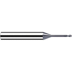 Fraisa - 0.2mm Diam, 0.2mm LOC, 2 Flute Solid Carbide Ball End Mill - Eagle Tool & Supply