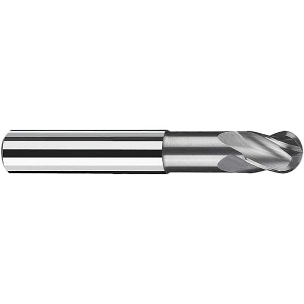 Fraisa - 8mm Diam, 9mm LOC, 4 Flute Solid Carbide Ball End Mill - Eagle Tool & Supply