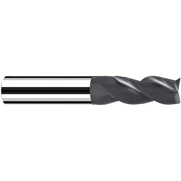 Fraisa - 8mm Diam 3 Flute Solid Carbide 0.5mm Corner Radius End Mill - Eagle Tool & Supply