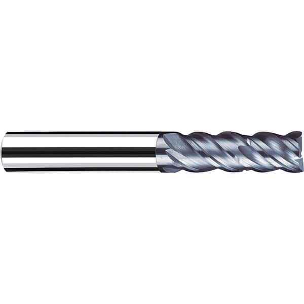 Fraisa - 1/4, 5/8" LOC, 1/4" Shank Diam, 2-1/4" OAL, 4 Flute Solid Carbide Square End Mill - Eagle Tool & Supply