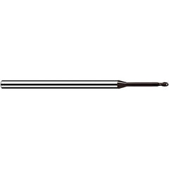 Fraisa - 1.2mm Diam, 1.44mm LOC, 2 Flute Solid Carbide Ball End Mill - Eagle Tool & Supply