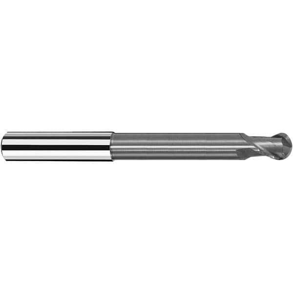 Fraisa - 5mm Diam, 6mm LOC, 2 Flute Solid Carbide Ball End Mill - Eagle Tool & Supply