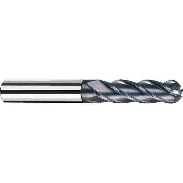 Fraisa - 1/4" Diam, 1-1/4" LOC, 4 Flute Solid Carbide Ball End Mill - Eagle Tool & Supply