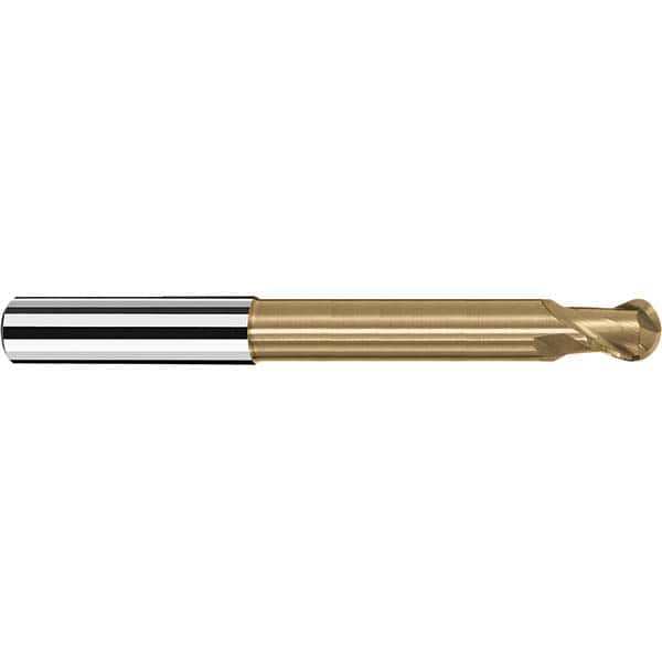 Fraisa - 0.0313" Diam, 0.0313" LOC, 2 Flute Solid Carbide Ball End Mill - Eagle Tool & Supply