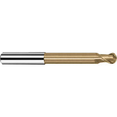 Fraisa - 0.0313" Diam, 0.0313" LOC, 2 Flute Solid Carbide Ball End Mill - Eagle Tool & Supply
