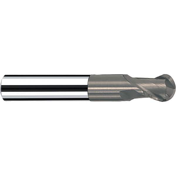 Fraisa - 0.0313" Diam, 0.0313" LOC, 2 Flute Solid Carbide Ball End Mill - Eagle Tool & Supply