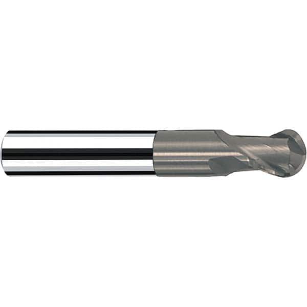 Fraisa - 1/8" Diam, 1/8" LOC, 2 Flute Solid Carbide Ball End Mill - Eagle Tool & Supply