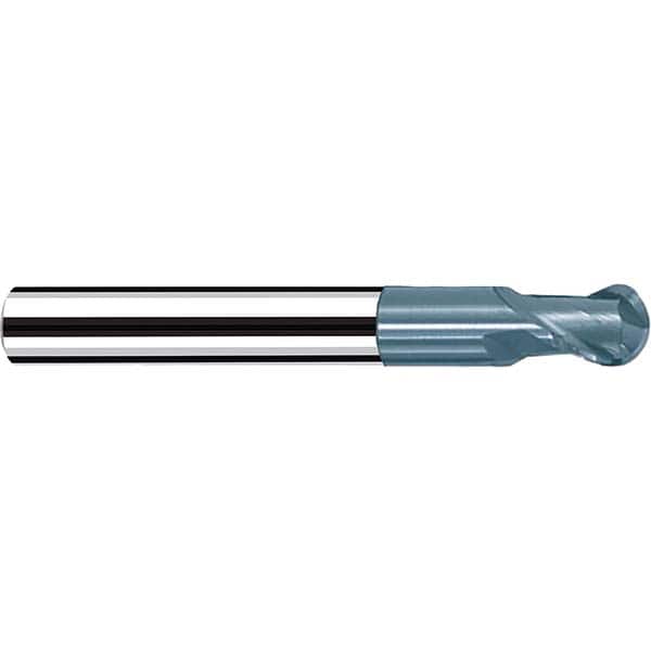 Fraisa - 3/8" Diam, 3/8" LOC, 2 Flute Solid Carbide Ball End Mill - Eagle Tool & Supply