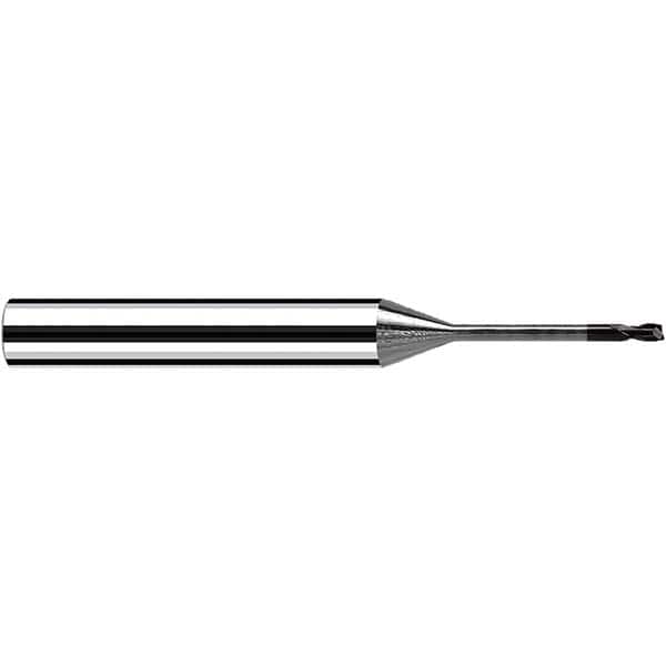 Fraisa - 2mm Diam 2 Flute Solid Carbide 0.1mm Corner Radius End Mill - Eagle Tool & Supply