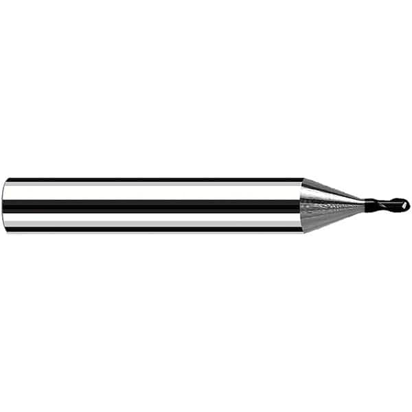 Fraisa - 3mm Diam, 3mm LOC, 2 Flute Solid Carbide Ball End Mill - Eagle Tool & Supply