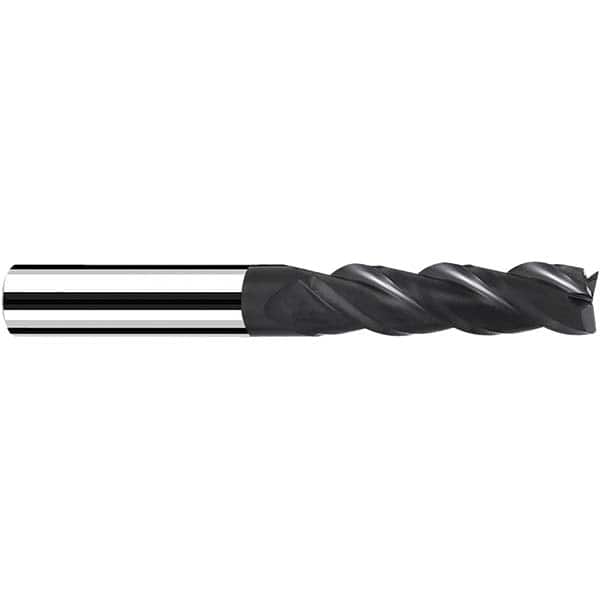 Fraisa - 10mm Diam 3 Flute Solid Carbide 0.5mm Corner Radius End Mill - Eagle Tool & Supply