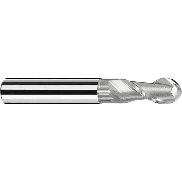 Fraisa - 3/8" Diam, 3/8" LOC, 2 Flute Solid Carbide Ball End Mill - Eagle Tool & Supply