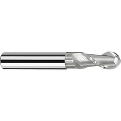 Fraisa - 3/8" Diam, 3/8" LOC, 2 Flute Solid Carbide Ball End Mill - Eagle Tool & Supply