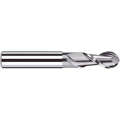Fraisa - 10mm Diam, 20mm LOC, 2 Flute Solid Carbide Ball End Mill - Eagle Tool & Supply