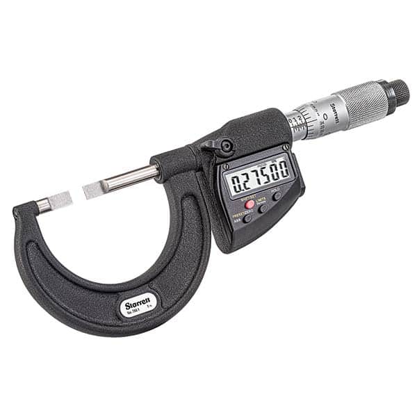 Starrett - Blade Micrometers Operation Type: Electronic Minimum Measurement (mm): 50 - Eagle Tool & Supply