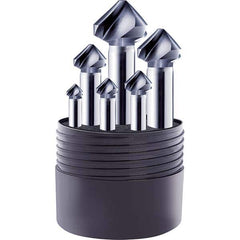 Guhring - Countersink Sets Countersink Type: Three Flute Minimum Head Diameter (Inch): 1/4 - Eagle Tool & Supply