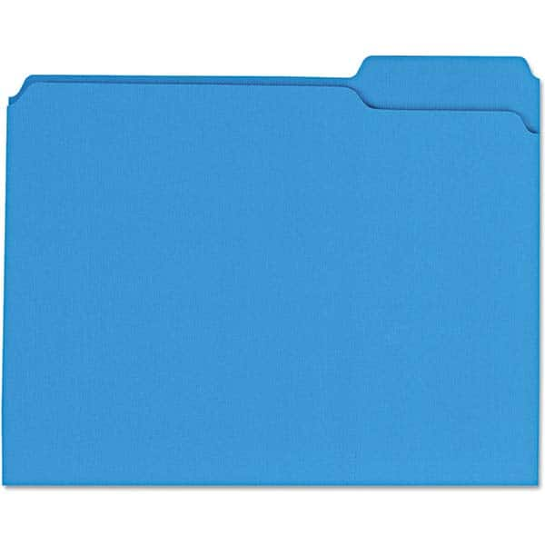 UNIVERSAL - File Folders, Expansion Folders & Hanging Files Folder/File Type: File Folders with Top Tab Color: Blue - Eagle Tool & Supply