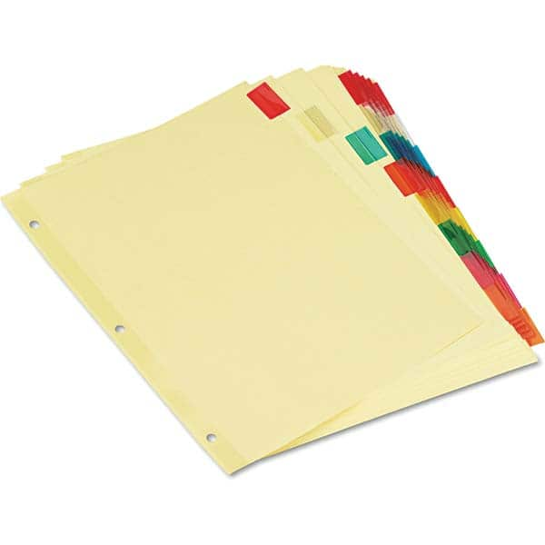 UNIVERSAL - Tabs, Indexes & Dividers Indexes & Divider Type: Customizable Size: 8-1/2 x 11 - Eagle Tool & Supply