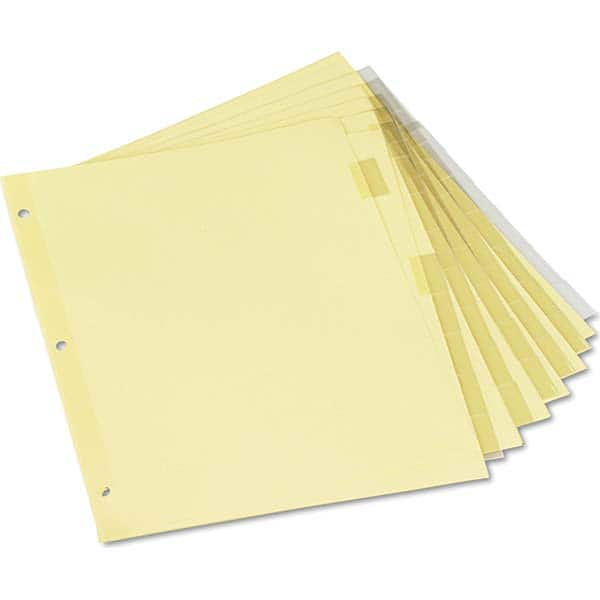 UNIVERSAL - Tabs, Indexes & Dividers Indexes & Divider Type: Customizable Size: 8-1/2 x 11 - Eagle Tool & Supply