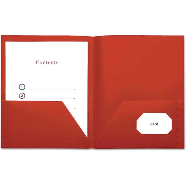 UNIVERSAL - File Folders, Expansion Folders & Hanging Files Folder/File Type: Pocket Folders Color: Red - Eagle Tool & Supply