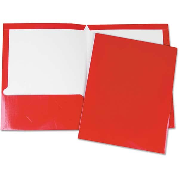 UNIVERSAL - File Folders, Expansion Folders & Hanging Files Folder/File Type: Pocket Folders Color: Red - Eagle Tool & Supply