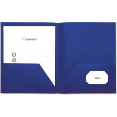 UNIVERSAL - File Folders, Expansion Folders & Hanging Files Folder/File Type: Pocket Folders Color: Navy Blue - Eagle Tool & Supply