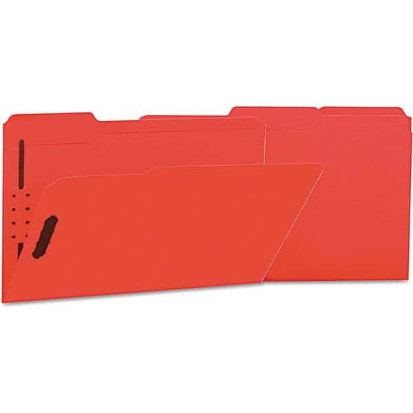 UNIVERSAL - File Folders, Expansion Folders & Hanging Files Folder/File Type: File Folders with Top Tab Color: Red - Eagle Tool & Supply