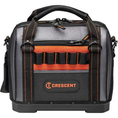 Crescent - 32 Pocket, Polyester, Black/Orange Closed Top Tool Bag - Eagle Tool & Supply