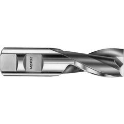 7/8 Dia. x 4-1/8 Overall Length 2-Flute Square End High Speed Steel SE End Mill-Round Shank-Center Cutting -TiN - Eagle Tool & Supply