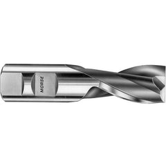 3/8″ × 3/8″ × 9/16″ × 2 1/2″ 2 Flute Single End HSS Finishing Center Cutting End Mill-TiN Series/List #1898G - Exact Industrial Supply