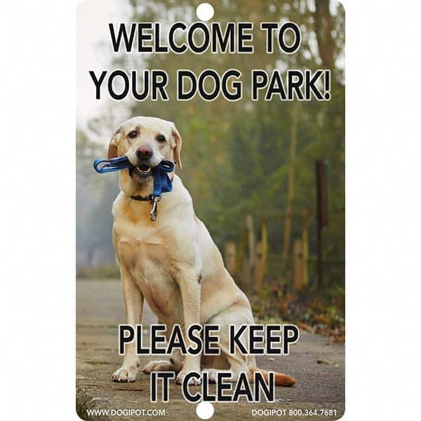 DOGIPOT - Pet Waste Station Accessories Type: Reflective Pet Sign Material: Aluminum - Eagle Tool & Supply