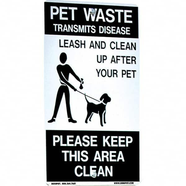 DOGIPOT - Pet Waste Station Accessories Type: Reflective Pet Sign Material: Aluminum - Eagle Tool & Supply