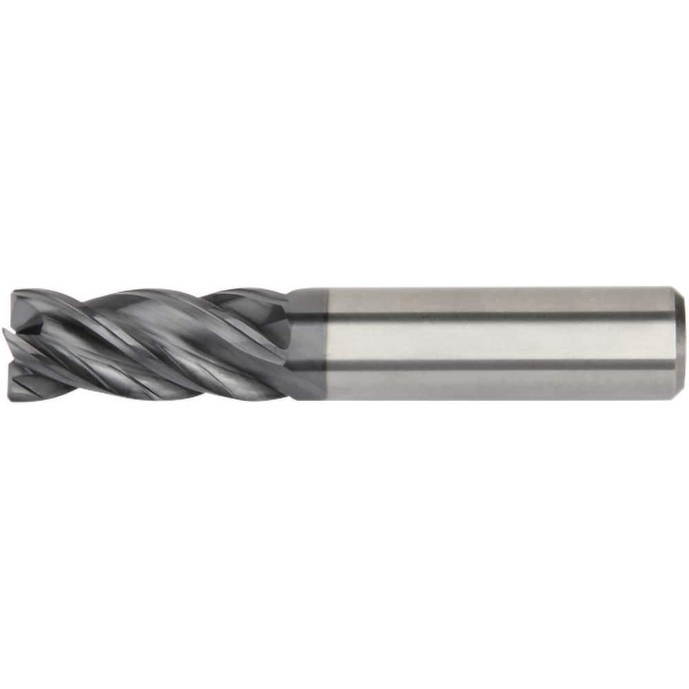 Kennametal - 3/16", 5/8" LOC, 3/16" Shank Diam, 2-1/4" OAL, 4 Flute, Solid Carbide Square End Mill - Eagle Tool & Supply