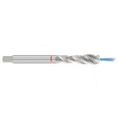 M20x2.5 6H 4-Flute Cobalt Red Ring Semi-Bottoming 40 degree Spiral Flute Tap-Bright - Eagle Tool & Supply