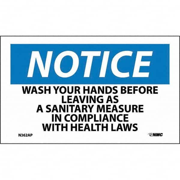 NMC - Safety & Facility Labels Message Type: Restroom, Janitorial & Housekeeping Header: NOTICE - Eagle Tool & Supply