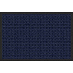 Entrance Mat: 5' Long, 3' Wide, Polypropylene Surface Indoor & Outdoor, Medium-Duty Traffic, Rubber Base, Blue