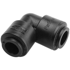 Parker - Plastic Push-To-Connect Tube Fittings Type: Union Elbow Tube Outside Diameter (Inch): 1/4 - Eagle Tool & Supply