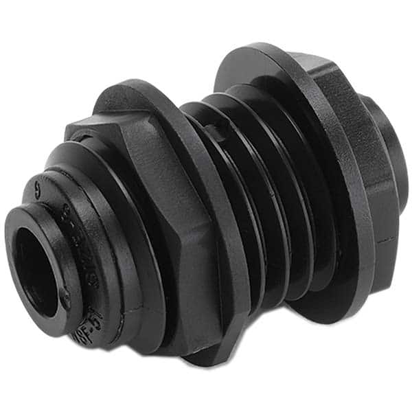 Parker - Plastic Push-To-Connect Tube Fittings Type: Bulkhead Union Tube Outside Diameter (Inch): 1/4 - Eagle Tool & Supply