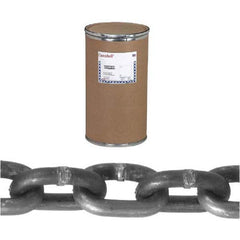 Campbell - Welded Chain; Chain Grade: 30 ; Trade Size: 5/8 ; Load Capacity (Lb.): 6900.000 ; Finish/Coating: Galvanized ; Type: Welded ; Length (Feet): 150 - Exact Industrial Supply