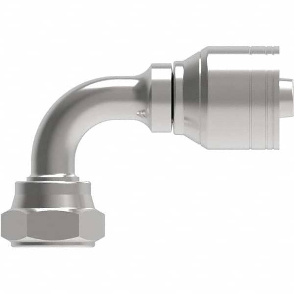 Eaton - Hydraulic Hose Fittings & Couplings Type: BSPP 60 Cone Female 90 Elbow Hose Diameter: 1/2 (Inch) - Eagle Tool & Supply
